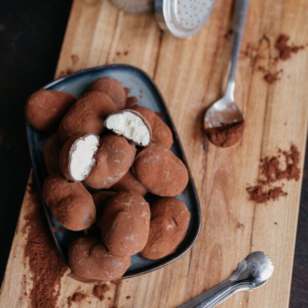 Truffels met slagroom