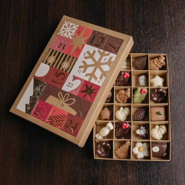 Adventkalender gevuld met chocolade en bonbons